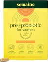 Semaine Super Powered Prebiotic + Probiotic for Women, Efektivní 3- in-1 Multi- Action Formule to Nourish Gut Health, Soothe IBS, Support Bloat Relief & Imunity Boost, Clinically-Studied (20 ct)