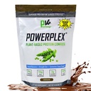 PhysiVantage POWERPLAX Vegan Protein Powder, Collagen Alternative - Organic Plant- Based Pea & Rice Protein, Dairy- Free, Non-GMO, Podporuje svalovou a společnou obnovu, Monek Ovoce Sweeced 2 LB (Čokoláda)