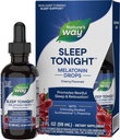 Nature 's Way Sleep Tonight Melatonin Drops with L-Theanine, Non-Habit Forming Support *, 2 Oz, Cherry Flavor