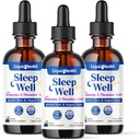 LIQUIDHEALTH Spí dobře přírodní spánkové pomůcky Melatonin kapky - Lepší spánek & nádech, Relax & klid mysl, pád spánku rychlejší pobyt v spánku delší - Made in USA, Vegan, Cukr zdarma, Drogy zdarma, Non- GMO (3 Pack)