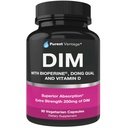 Čistý DIM dodatek 250mg Diindolylmethan Plus BioPerine a Dong Quai - Hormon Balance Support pro ženy a muže, Menopauza & Estrogen Support - 90 Vegetariánské kapsle