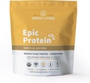 Sprout Living Epic Protein, Plant Based Protein & Superfoods Powder, Vanilla Lucuma Powder 124; 20 Grams Organic Protein Powder, Vegan, Non Dairy, Non- GMO, Gluten Free, Nízký cukr (5 Pound, 60 Servings)