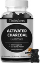 Activated Charcoal Gummies Sugar Free, 400mg Charcoal Supplements from Coconut, Quicker to Cleanse, Detox, Gas Relief, Gut & Oral Health for Adult & Kids, Gluten Free, Non GMO, Vegan, Pectin, 60