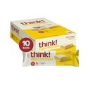 Mysli! Bílkovinné tyčinky, Vysoké bílkovinné svačiny, Gluten Free, Kosher Friendly, Lemon Delight, Nutrition Bary, 2.1 Oz per Bar, 10 Počet balení May Vars