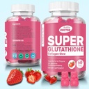 Super glutathione Kolagen Gummies, Glutathione Péče o pleť - Skin Brighting - Gummies Kolagen - Anti- Aging L- Glutathione - Marine Collagen & Vitamins