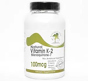 Přírodní vitamin K-2 100mcg Menachinone- 7 ~ 200 Kapsle - Žádné přísady ~ Naturetition doplňky