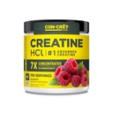 CON-CRET Creatin HCl Powder 124; Muscle, Cognitive, Cellular Energy Support CLAN124; No Bloating or Cramps CLAN124; USA Made & NSF Certified CLAN124; Raspberry (100 Serving)
