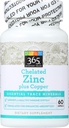 365 by Whole Foods Market, Chelated Zinek plus Copper, 60 ct