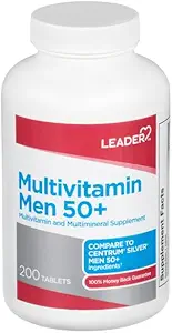 Leader Men 's 50 + Multivitamin Tablety 200 Ct. Denní Wellness pro muže nad 50