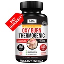 Kaya Naturals Oxy Burn - Termogenní Bylinný vzorec pro aktivní bydlení - Non- GMO & Gluten- Free - 180 Počet