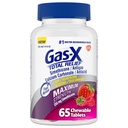 Gas- X Celková úleva Žvýkací tablety s maximální silou plynu Simethicone 250 mg a Heartburn Relief vápníku Carbonate 750 mg, Bloating Relief, Smíšené Berries - 65 Počet