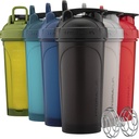Hydra Cup ProFlow Lahvičky 6- Pack (28oz) CUP 124; protein Shaker Cups with Whisk Ball, Leak- Proof Lid, Hidden Carry Handle CUR 124; BPA- Free Gym Mixer for Protein Powder, Mixing Supplements, Fresh Colors
