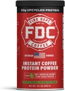 Hasičská káva - Dává zpět hasičům - Instant Coffee Protein Powder - Plant Based Protein Powder - 100% American-Grown, Made with Upcycled Barley Protein - Veterán vlastněn - 14.1 oz Can