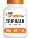 BulkSupplements.com Triphala Kapsle - Triphala doplňky s Amla, Haritaki, a Bibhitaki - Gluten zdarma, 3 Kapsle per Serving, 270 Počet (balení po 1)