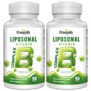 Lipozomální B komplex určený pro vysoce absorpční B vitaminy s Choline Inositol B1, B2, B3, B5, B6, Biotin, Folát, Methylovaný B12 - imunitní, energie, Brain & Heart Support 180 Softgels