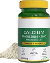 Naturals vápník Magnesium & Zinum tablety s vitamínem D3 & K2 (600 IU), doplněk vápníku pro ženy a muže, pro svalové zdraví
