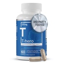 Základní prvky T- Hero - Denní Testosteron Podpora pro muže - Promotes Vitality & Drive - s Ashwagandha, Shilajit, Boron, DIM - 60 Počet - 30 Služeb