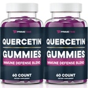Primetime Sportovní Quercetin + zink + vitamin C 1000mg gumové doplňky s Elderberry, Flavonoid vitamin pro děti dospělé imunitu, imunitní podpora Gummy Booster Vegan (2 Pack) 60 Počet (Pack of 2)