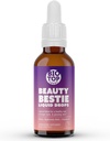Beauty Bestie Vegan Liquid Drops, Biotin, Vitamin C, Hyaluronic Acid, Multi- Výhody Vitamíny Směs na podporu zdravé vlasy, kůže a hřebíky růst, Cukr zdarma 1 fl oz.