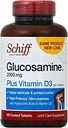 Schiff Glucosamine 2000mg s vitaminem D3 a kyselinou hyaluronovou, 150 tablet - společný dodatek