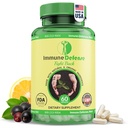 Doplněk pro imunitní podporu - Přírodní a organické imunní posilovače pro dospělé - Podpora imunity s vitaminem C & Vitamin D, Česnek, Zázvor, Lemon, Elderberry, Selen & Zinek - 60 Kapsle
