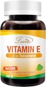 Lovita Vitamin E 400 IU Softgels, Natural 268 mg (jako D Alpha Tocopherol), Vegan pro zdravou pleť, vlasy, nehty a imunitní systém Podpora, 60 Vegetariánské Softgels