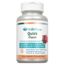 LIFETIME Quick Digest Digestive Enzymy - Rostlinné enzymy pro proteiny, sacharidy, ovoce a zeleninu - Potravinářská podpora zdraví - Granátová příchuť - 90 Služeb, 90 Žvýkací tablety