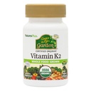 NaturesPlus Zdroj života Zahrada Vitamin K2-60 Vegan Kapsle, Balení 2 - Kostní podpora - Certified Organic, Non- GMO, Gluten Free - 120 Celkem Service