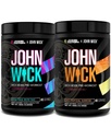 Jacked Factory X John Wick - Wick Mode Pre Workout Powder - Intense Energy, Battle-Ready Focus, nezastavitelný závazek a Sheer Will - Baba Yaga Blue Raz & Last Tropical Sunrise