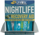 LyvWel Nightlife Recovery Carton 124; Rapid Morning Omlazení, Podpora jater 124; DHM, Electrolytes, B Vitamíny - 20 Balení, 40 Služeb