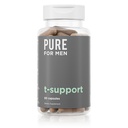 Čisté pro muže T- Support Dodatek 124; Vegetariánská Total Support pro muže s Maca, Vitamin D, & Ashwagandha, Muscle Health 124; Vytrvalost, síla, Focus, & Energy Support 124; 60 Kapsle