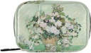Růže Van Gogh Pill Box 7 Day Pill Pouzdro Taška Cestovní Pill Pořadatel Bag se Zipper Přenosný Týdenní Pouzdro Kompaktní velikost pro Vitamin doplněk držák