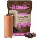 The Bomb Co. Bomb Plant Protein, Protein Powder with 21g Protein, Amino Acids, Nulový cukr, Pea Protein, kakao, Chia Seeds, Dýňová semena, Vanilla & Monk Fruit, Gluten Free, Chocolate Flavor, 20 Srvgs