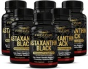 FREZZOR Astaxanthin Černá s UAF1000 + Super Antioxidant, Podporuje srdce, Oko & Brain zdraví, Anti- Stárnutí péče o pleť & Cellular Protection, 12 mg Astaxanthin per Serve, 360 Softgels, 6 Měsíční dodávka