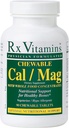 Rx Vitamíny Žvýkací tablety vápník / hořčík, 90 Počet