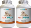 Dechové tablety pro psy - Pokročilé zuby Zdraví pro psy - Boj Špatný dech - Nejlepší vypadající žvýkačky a zuby - Vitamin c pro psy pilulky - 120 tablet (2 láhve)