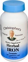 Christopher 's Original Installas Herbal Iron Formule, Natural Iron Support, 450 mg, 100 Vegetariánských kapslí