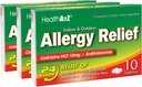 HealthA2Z ® Alergief Relief 124; Cetirizin 10mg Relief 124; All Day Alergief Relief 124; Indoor & Outdoor Relief 124; Relief from Itchy Throat, Nneezing, Runny Noses (10 Počet (balení po 3))