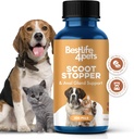 Scoot Stopper for Dogs & Cats - Přírodní Anální Gland & Digestive Supplement for Scooting, Stool Consistency, Zácpa, Vnitřní nehody & Obtížné kadění - 400 Odorless pilulky