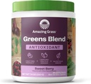 Amazing Grass Green Blend Antioxidant: Super Green Powder Smoothie Mix s Organic Spirulina, Beet Root Powder, Elderberry, Bilberry, Prebioitics & Probiotics, Sweet Berry, 30 Servings (Balení května Vary)