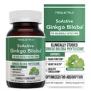 SoActive Ginkgo Biloba s GinkgoSelect ® Phytosome phytosome phylo124; Klinicky studovaná zvýšená absorpce mozku, srdce a paměti - 180 mg - pomáhá udržovat cirkulaci a kognitivní zdraví (60 Kapsle)