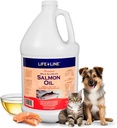 Life Line Wild Aljašský losos olej pro psy a kočky 124; Omega33 Fish Oil Supplemente for Skin Health, Shiny Coat & Joint Support - 128 oz