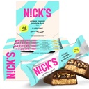 Nick 's Protein Bary Crispy Cookie Chocolate, High Protein, Low Calories, Low Carb, Keto Friendly Snacks No Add Sugar (Multipack 12 bars x 50g), Crispy Cookie příchuť