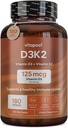 D3K2: 124; D3 K2 Kombinuje vitamin K a vitamín D s vápníkem a bioperínem. D3 a K2 doplňky Zdravé kosti, srdce a svalstvo 124; 180 Kapsle