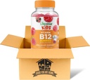 Vitamin B12 Gummies Bundle. Obsahuje jednu lahvičku 90 ct živé děti vitamín B12 gumové. Dietní dodatek, Lepek zdarma, Non Gmo, a žvýkací B12 Vitamíny Gummies. Dodává se s dobrou pro můj domácí box!