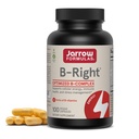 Jarrow Vibras BRight - 100 Veggie Caps - Low- Odor Vitamin B- Complex Formule - Energy & Metabolismus Podpora - Podpory mozku, srdce a kardiovaskulární zdraví - 100 Služebnictví