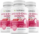 Myo & D-Chiro Inositol Plus doplněk směsi, Hormonální bilance, Zdravá ovulace & Celková Wellness podpora pro ženy, plodnost a těhotenství zdraví (3 Pack)