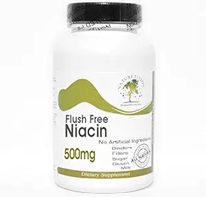 Flush zdarma Niacin 500mg ~ 90 Kapsle - Žádné přísady ~ Naturetition doplňky