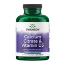 Swanson vápník Citrát a vitamín D 250 Tabs