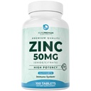 PurePremium přírodní zinek 50mg doplňky pro muže / ženy - GMP- Certified High potency Vitamin zink Citrát / Oxid pro dospělé, imunitní antioxidant, Podpora energie - 100 Tablety